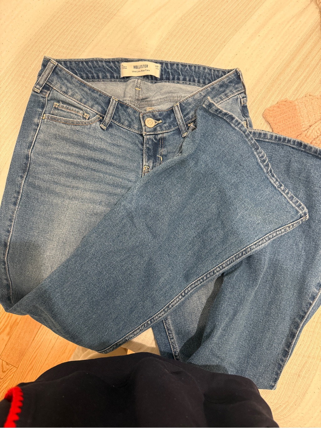 Hollister Light Blue Low-Rise Bootcut Jeans